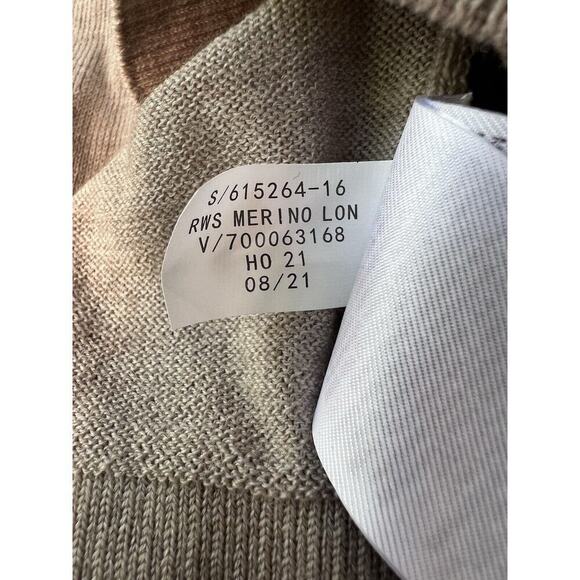 Banana Republic Mens Cardigan Tan Button Front Merino Wool Sz M Grandpa Office - Picture 6 of 9